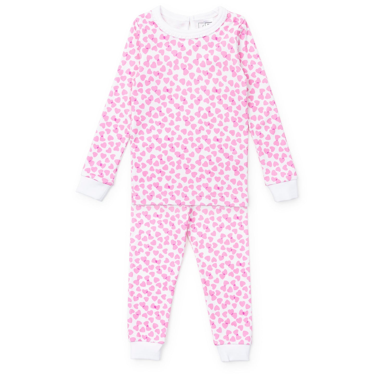 Lila and Hayes Ava Girls' Pajama Pant Set - Confetti Hearts Pink