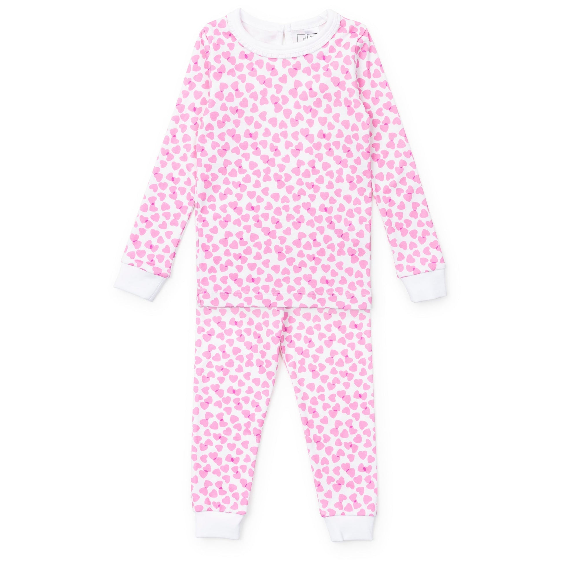 Lila and Hayes Ava Girls' Pajama Pant Set - Confetti Hearts Pink