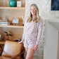 Anna Women's Longsleeve Short Set - Cowboy Christmas