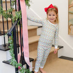Lila and Hayes Ava Girls' Pajama Pant Set - Tree Topper Bows