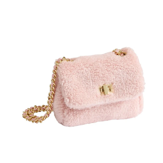 Milledeux Small Teddy Chain Bag- Pink