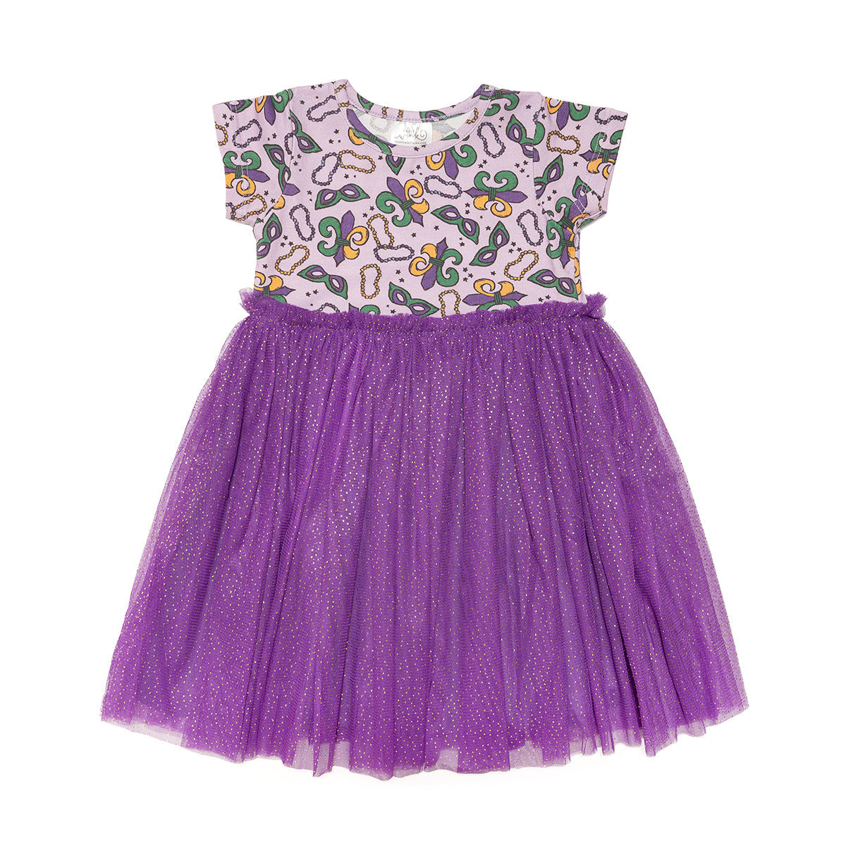 Sweet Wink Mardi Gras Short Sleeve Tutu Dress