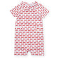 Lila and Hayes Henry Boys' Pima Cotton Shortall - Fire Truck Red