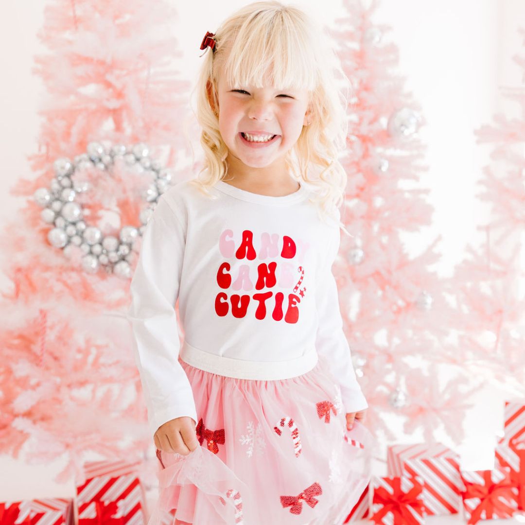 Sweet Wink Candy Cane Cutie Sequin Christmas Tutu