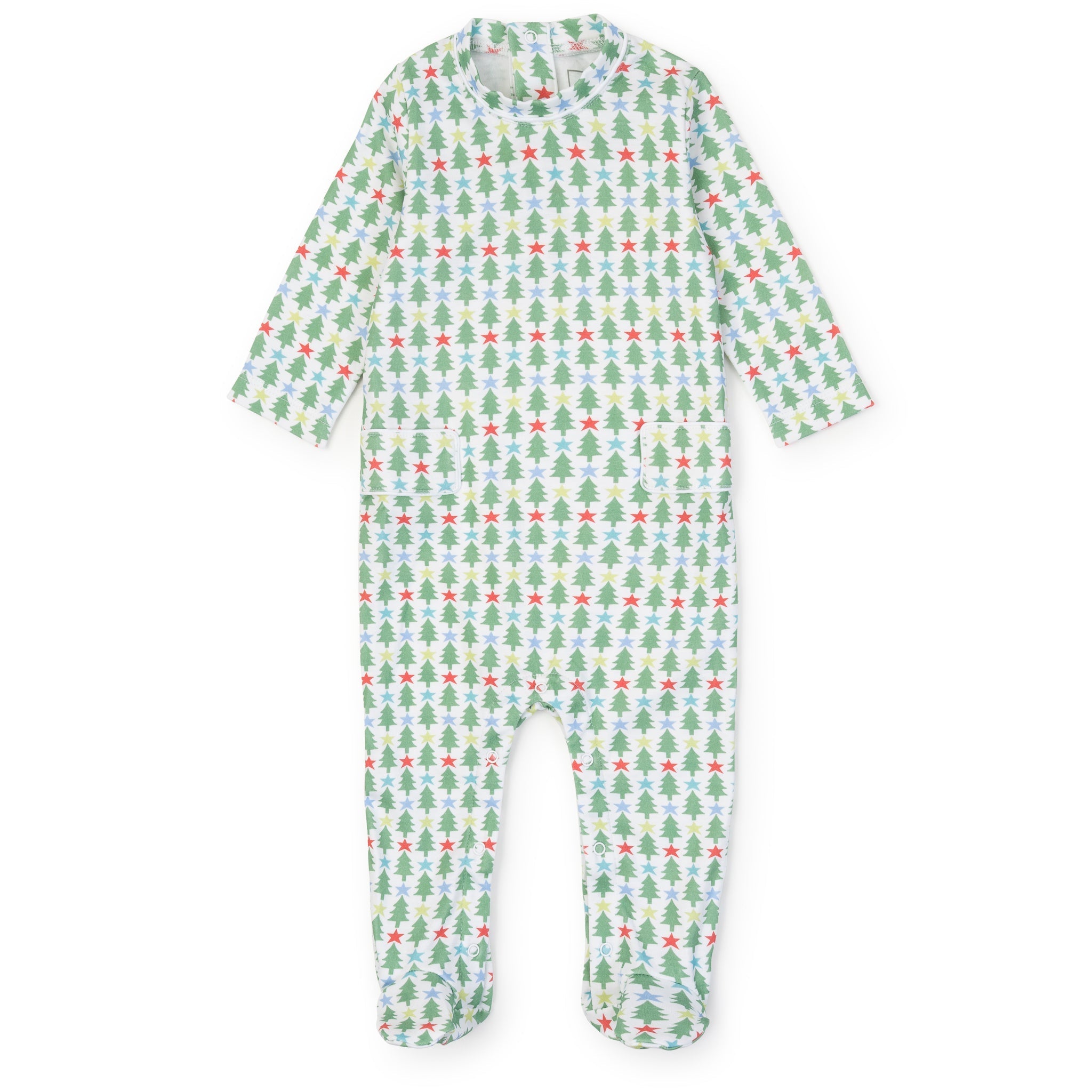 Lila and Hayes Preston Boys' Romper - Tree Topper Stars