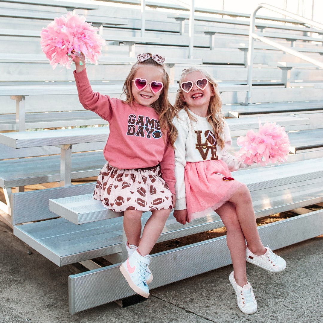 Football Love Patch Sweatshirt - Natural