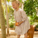 Minnow Girls Orchid Floral Long Sleeve Ruffle Dress