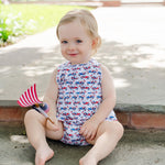 Lila and Hayes Benton Boys' Bubble - Patriotic Jeeps