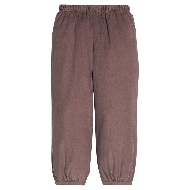 Little English Banded Pull On Pant - Chocolate Corduroy