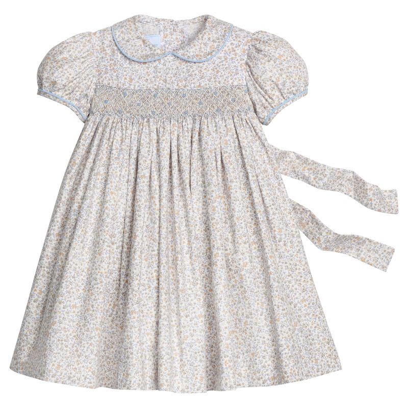 Smocked Peter Pan Dress- Winthrop Floral made by Little English 