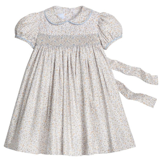 Smocked Peter Pan Dress- Winthrop Floral made by Little English 