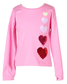 The Yellow Lamb Ombre Hearts Pink Tabby Top