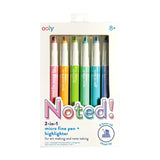 Noted! 2-in-1 Micro Fine Tip Pens and Highlighters- Set of 6