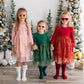 Sweet Wink Blush Shimmer Christmas Long Sleeve Tutu Dress