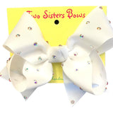 Two Sisters Bows Clear Crystal Large Bow