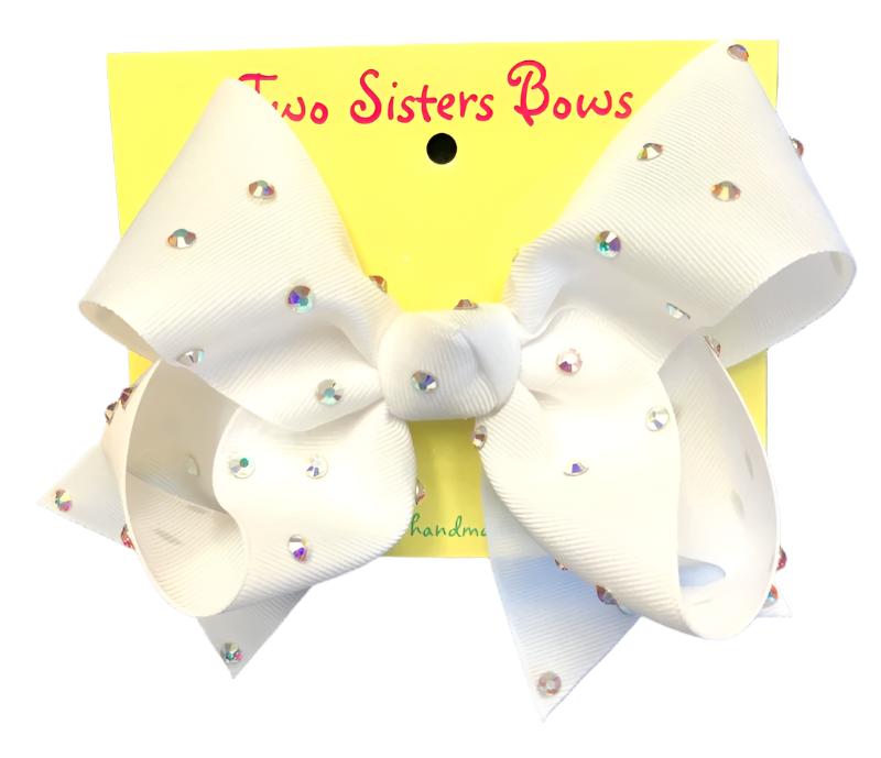 Two Sisters Bows Clear Crystal Large Bow