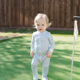 Parker Boys' Zipper Pajama - Golf Crest Blue