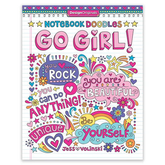 Coloring Book Notebook Doodles - Go Girls!