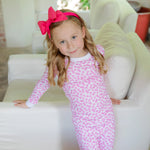 Lila and Hayes Ava Girls' Pajama Pant Set - Confetti Hearts Pink