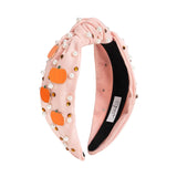Sweet Wink Pumpkin Pearl Gemstone Headband