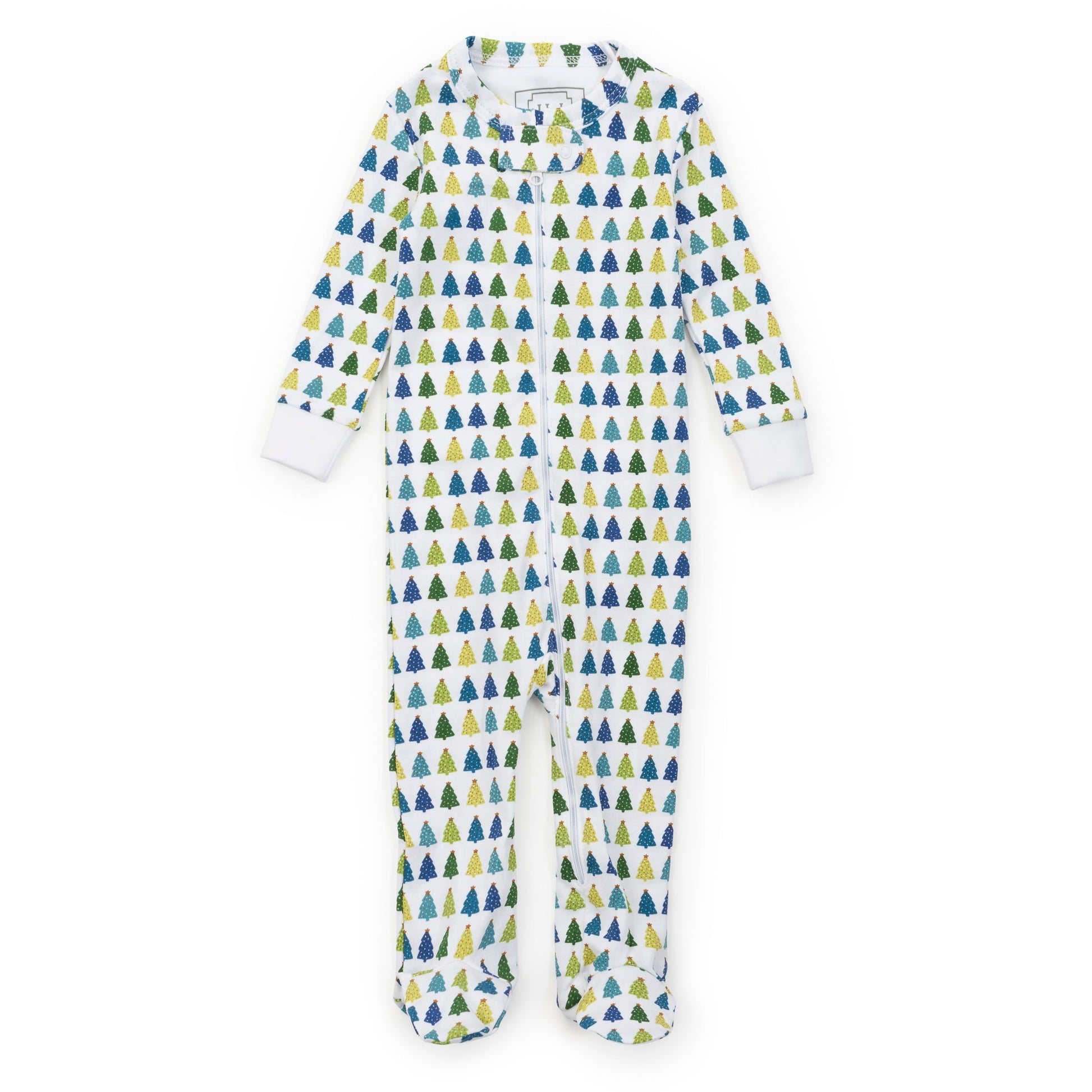 Lila and Hayes Parker Zipper Pajama - Christmas Tree Cool