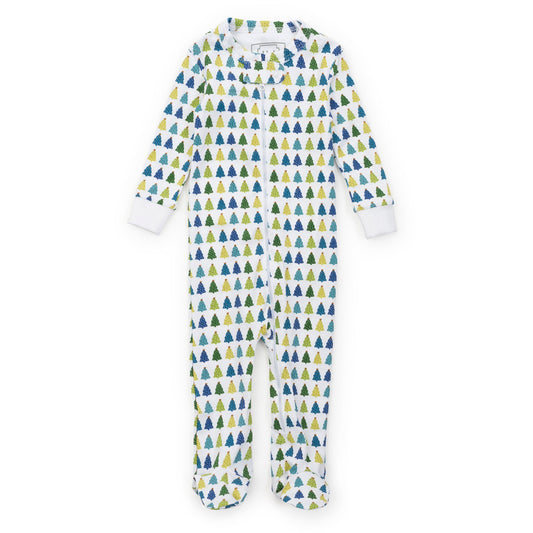 Lila and Hayes Parker Zipper Pajama - Christmas Tree Cool