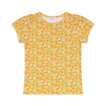 Minnow Girls Marigold Floral Puff Sleeve Shirt