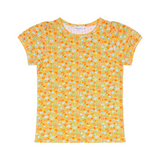 Minnow Girls Marigold Floral Puff Sleeve Shirt
