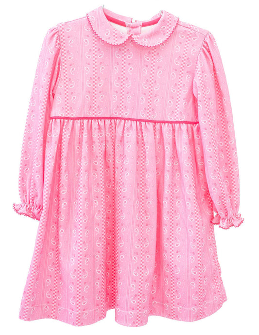 Ruth and Ralph Pink Bandana Print Pima Libby Dress