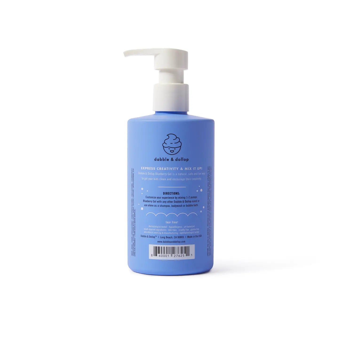 Dabble & Dollop Tear-Free Shampoo, Body Wash & Bubbles- Blueberry