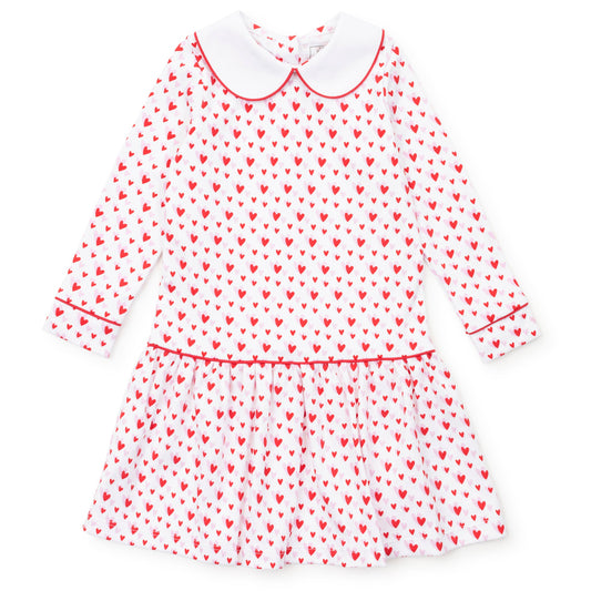 Lila and Hayes Lillian Girls' Dress - Heart to Heart Pink