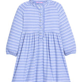 Bisby Amelia Dress- Blue Sparkle Stripe