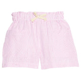 Patch Pocket Shorts- Pink Sparkle Seersucker
