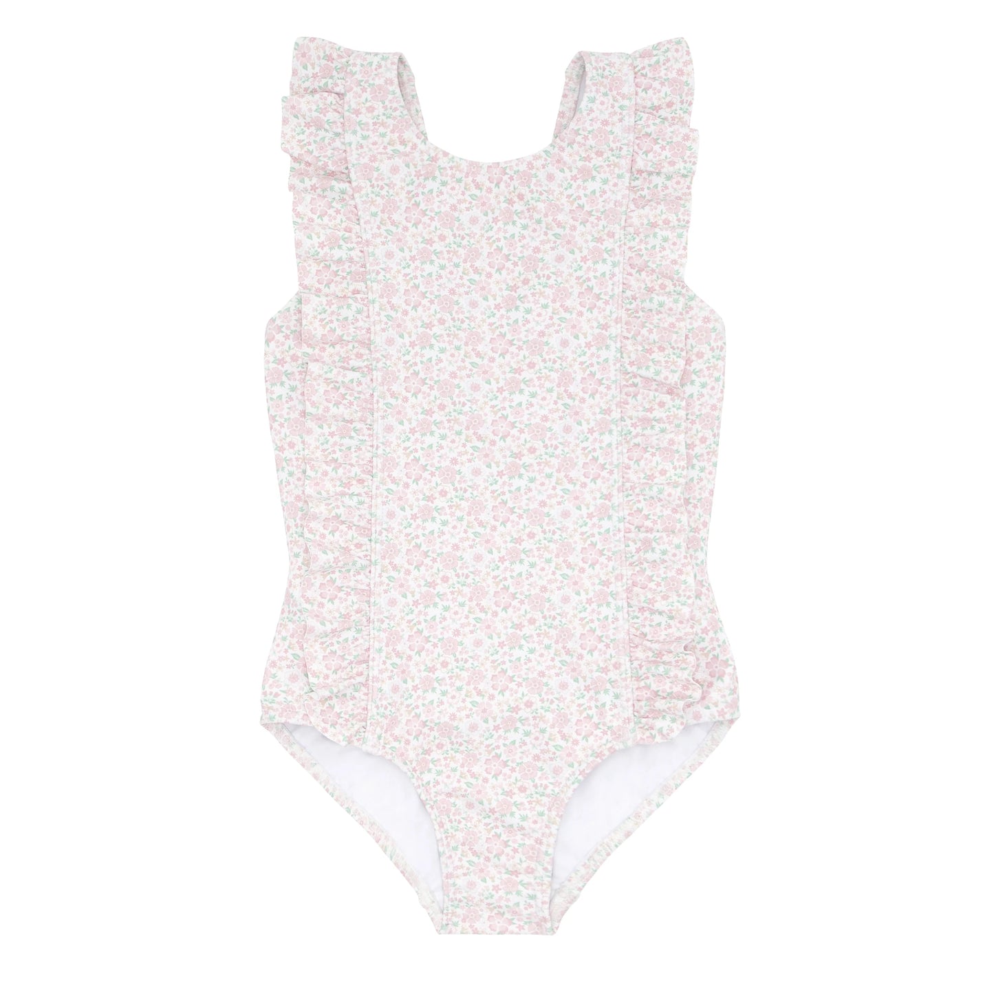 Minnow Antique Floral Ruffle One Piece