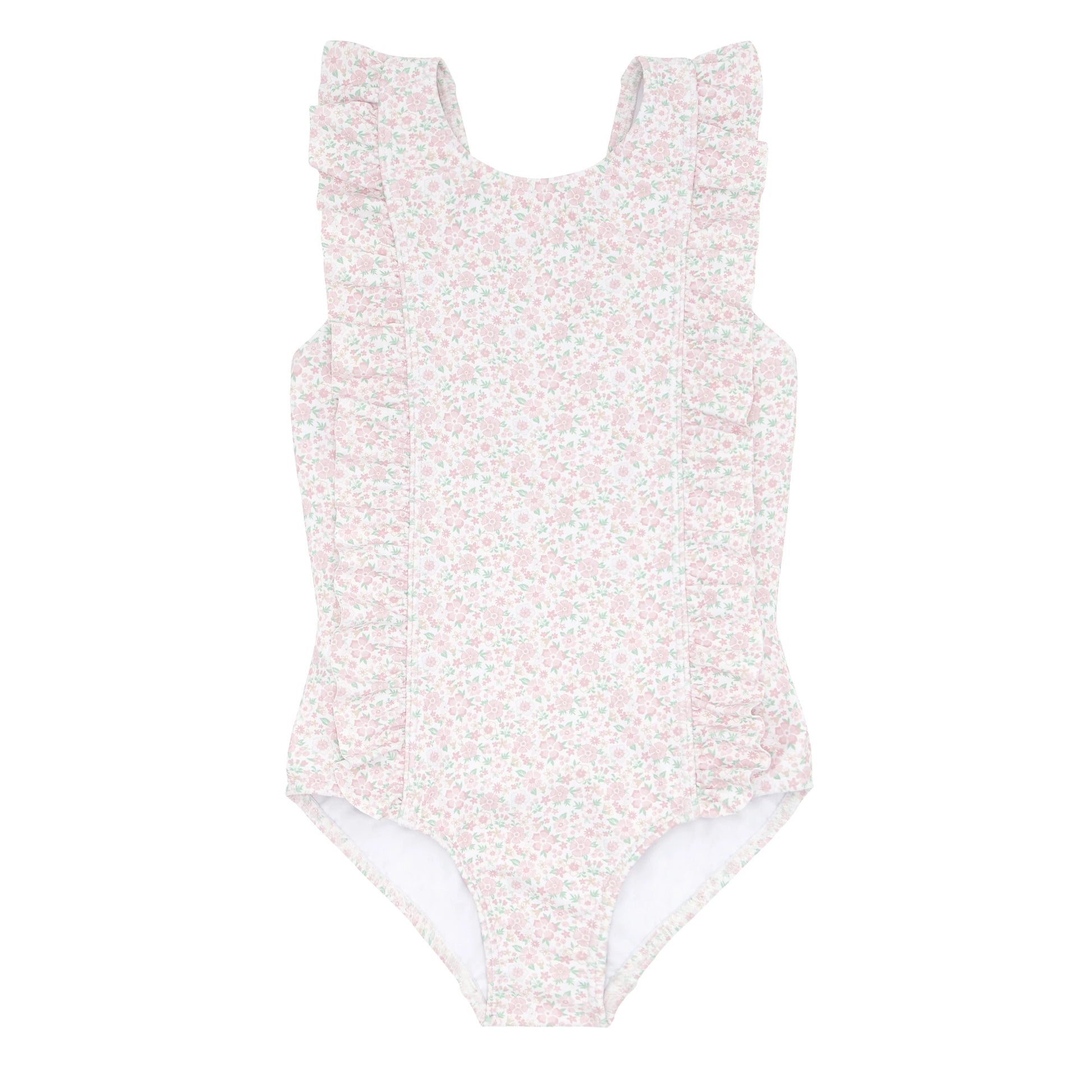 Minnow Antique Floral Ruffle One Piece