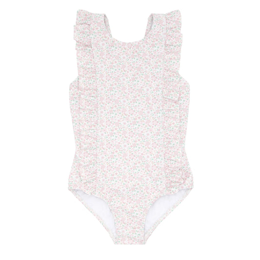 Minnow Antique Floral Ruffle One Piece