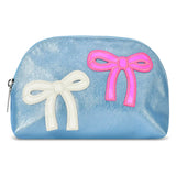 Iscream Patched Bow Oval Cosmetic Bag