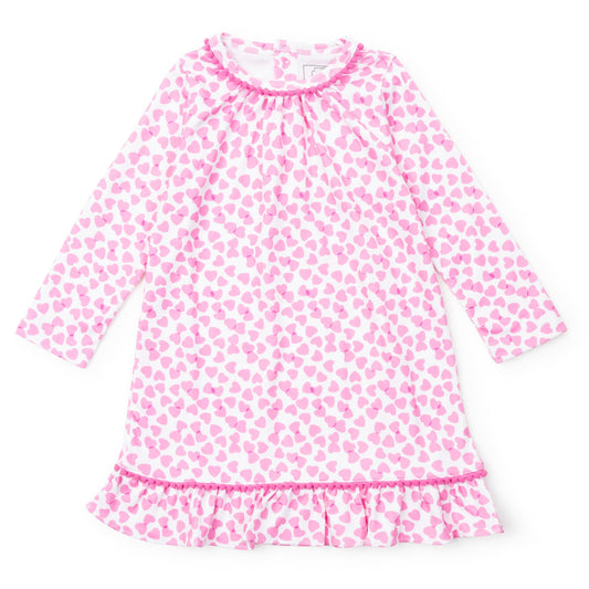 Lila and Hayes Carlin Girls' Dress - Confetti Hearts Pink