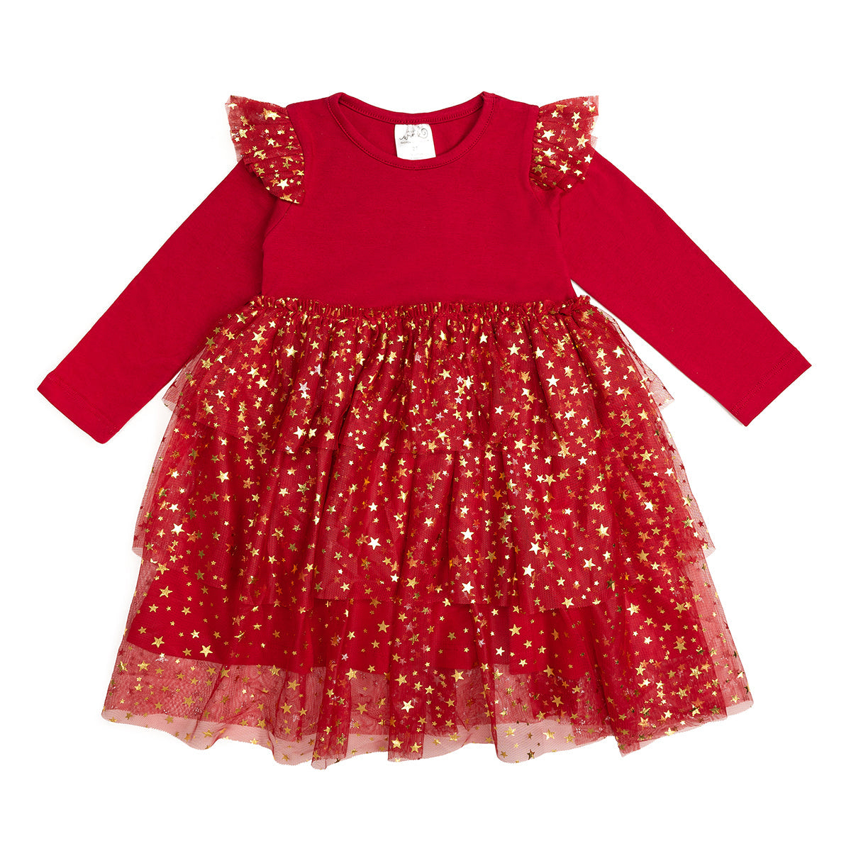 Sweet Wink Scarlett Shimmer Christmas Long Sleeve Tutu Dress