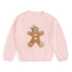 Sweet Wink Gingerbread Sequin Patch Sweater