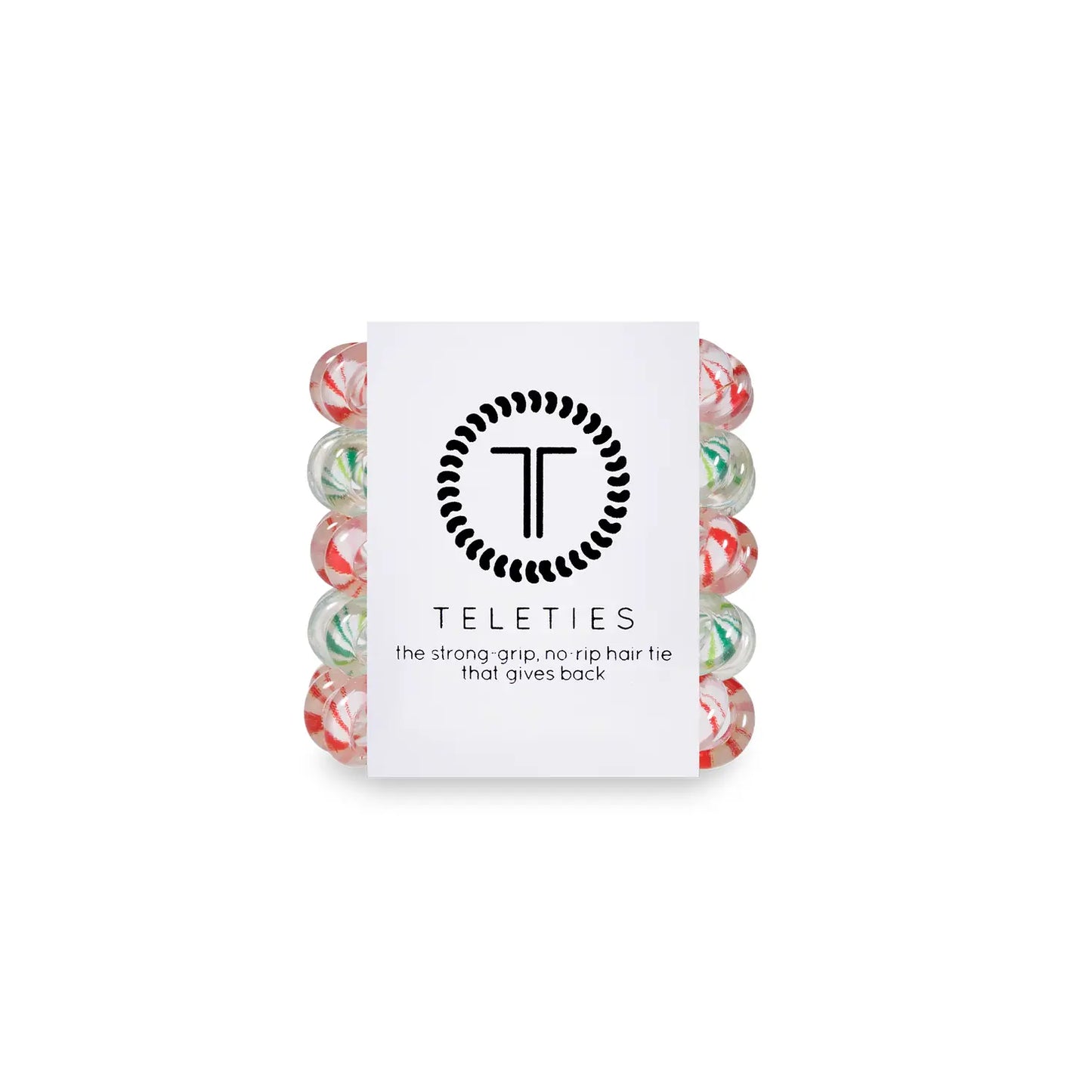 No Rip Hair Ties - Candy Cane Christmas