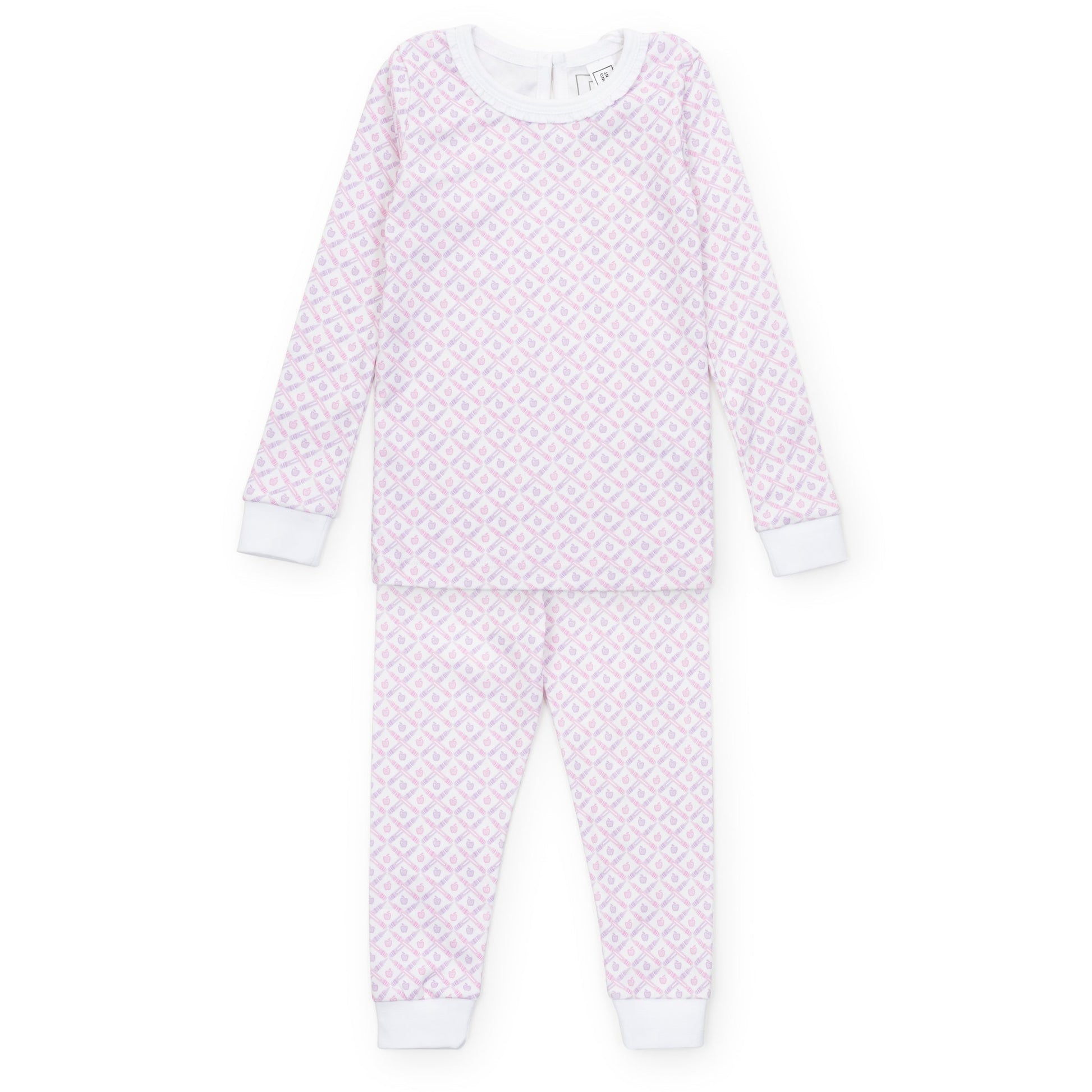 Lila and Hayes Ava Girls' Pajama Pant Set - School Plaid Pink