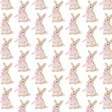 Parker Girls' Zipper Pajama - Easter Bunnies Pink