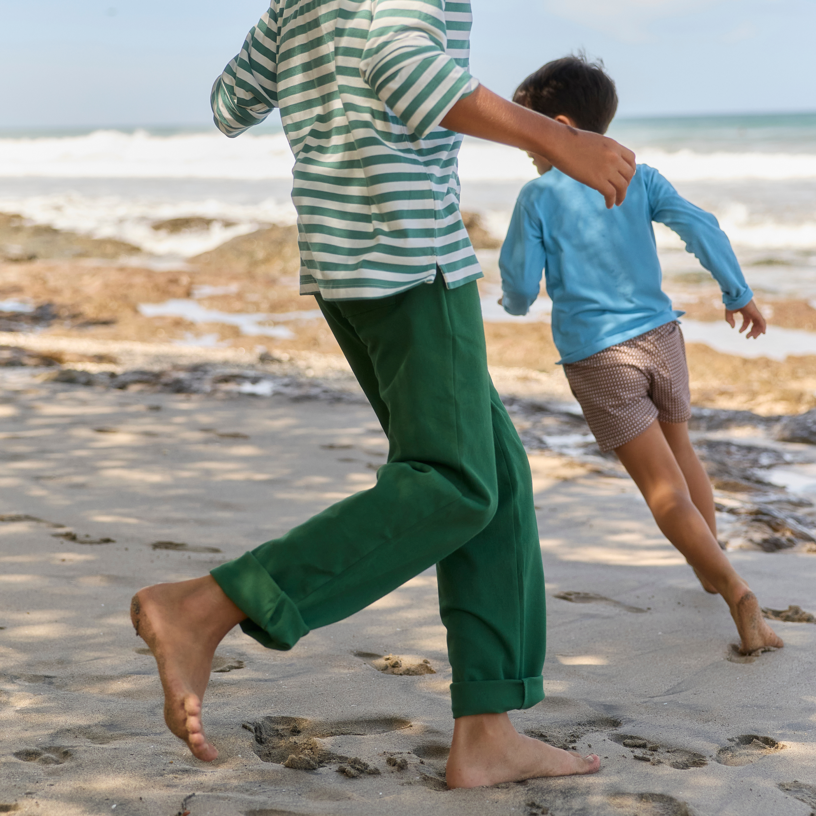 Boys Palma Green Twill Pants