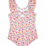 Fruit Print Swimsuit With Ruffles