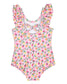Fruit Print Swimsuit With Ruffles