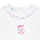 Magnolia Baby Darling Cowboy Boots Bubble- Pink