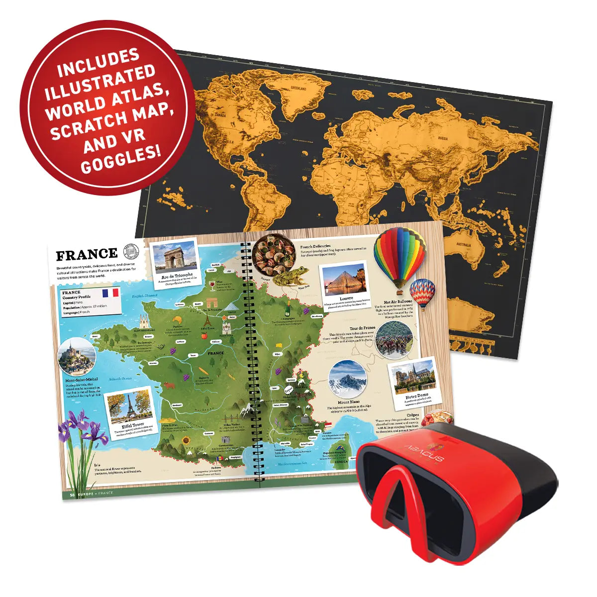 Deluxe Virtual Reality Gift Set- World Atlas!