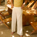 Minnow Girls Cream Schiffly Pants
