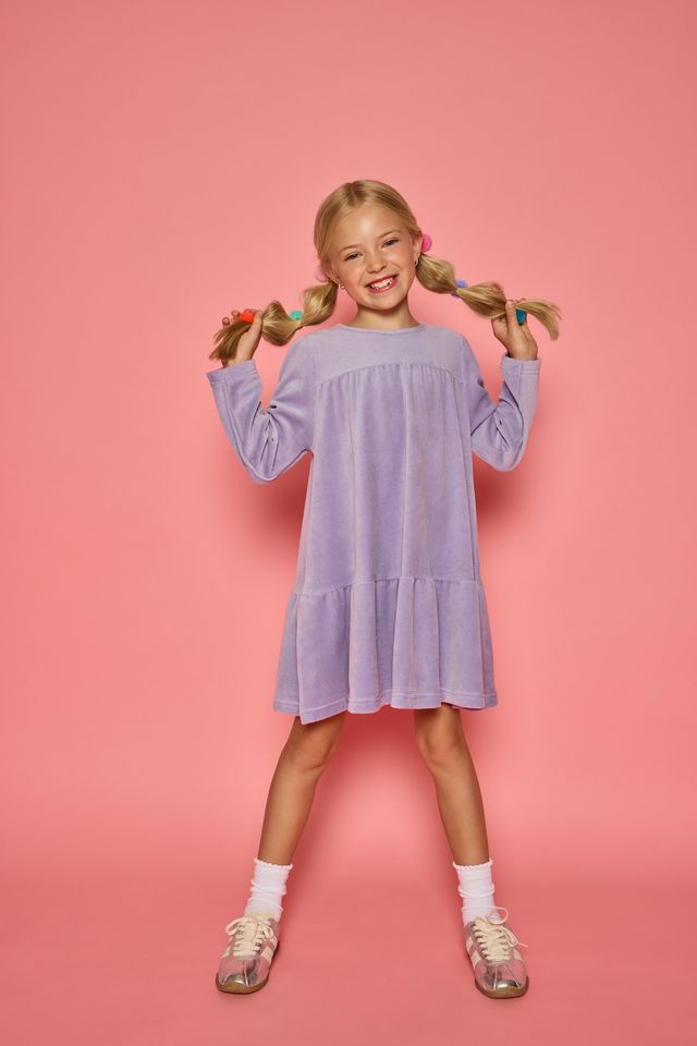 Lisle Dress- Lavender Velour